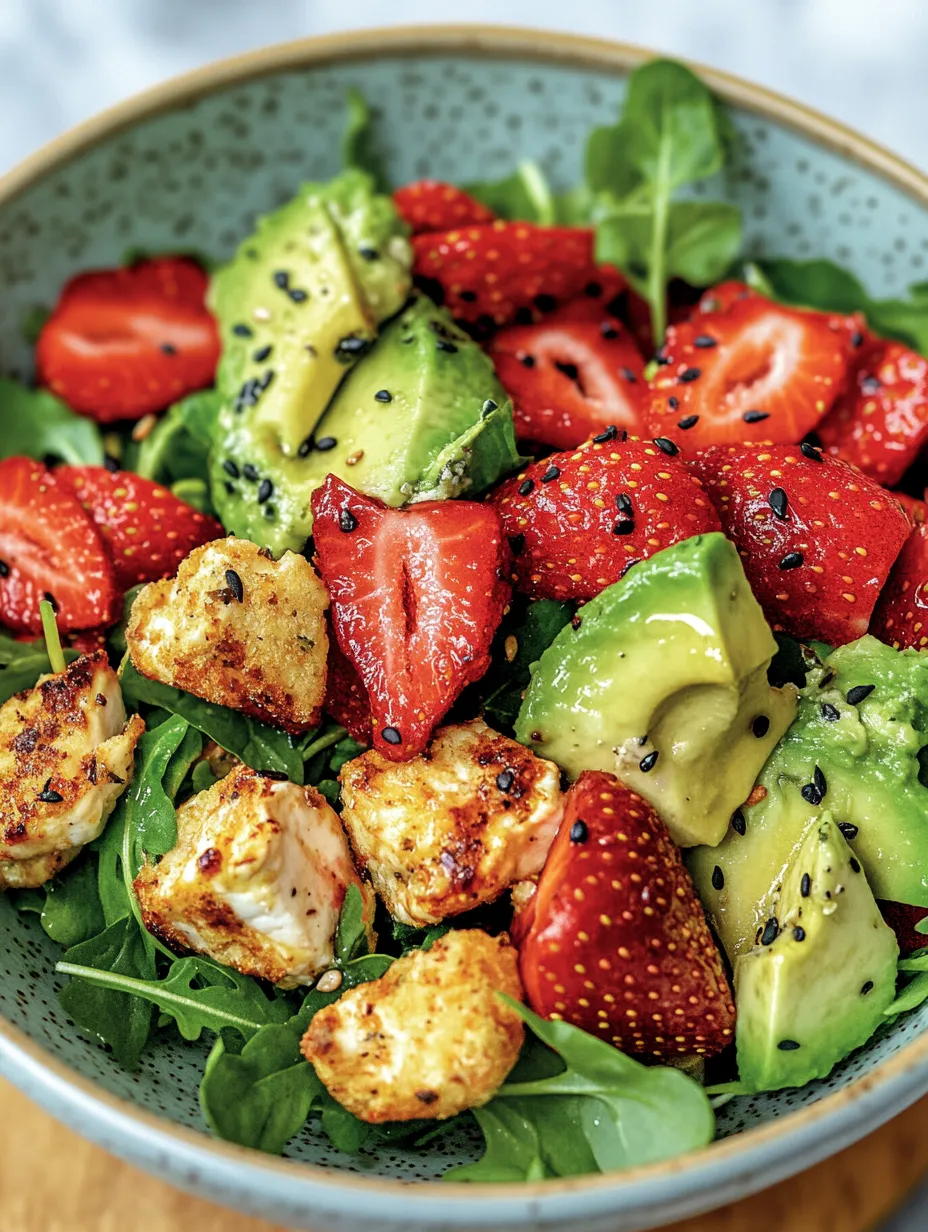 Burratalı Çilek Tavuk Salata – Taze ve İncelikli