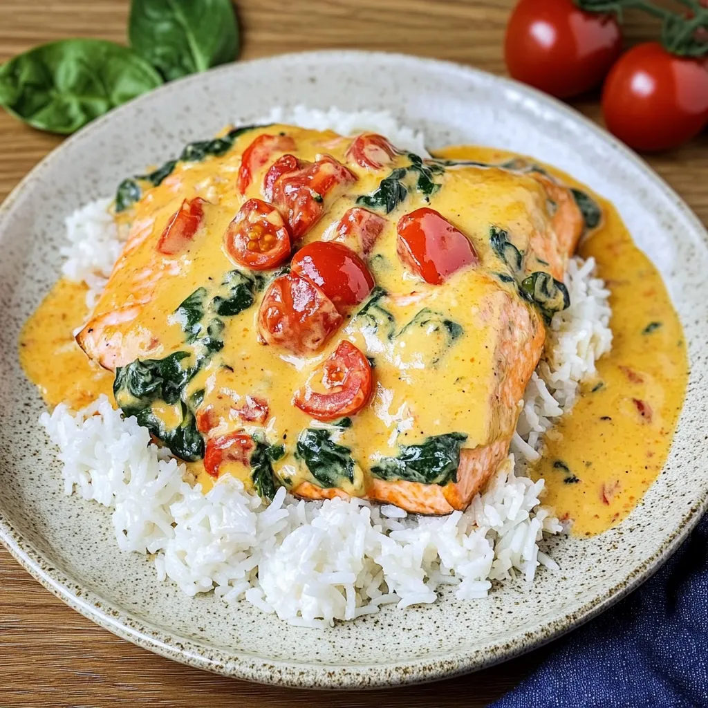 Laxs ve Parmesan Kremasıyla Hindistan Cevizli Pilav