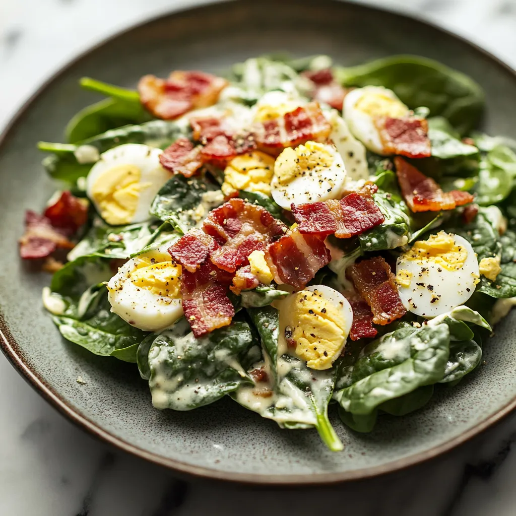 Ispanak Salatası Bacon & Yumurta ile