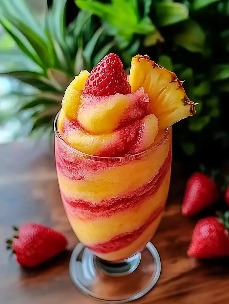 Ananas Çilek Karışımlı Buzlu İçecekler