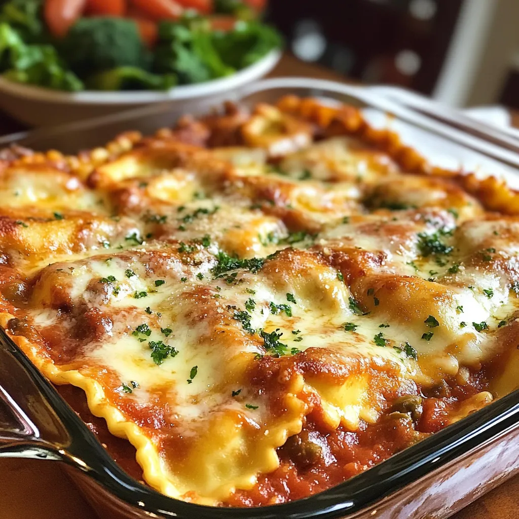 Peynirli Fırında Ravioli Yemeği