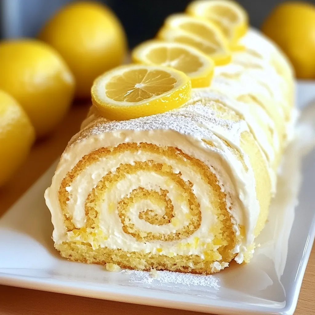Limonlu Kremalı Rulo Kek