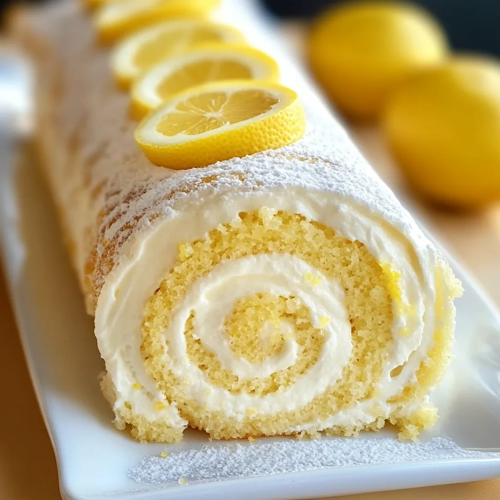 Kadife Limonlu Kremalı Rulo Pasta