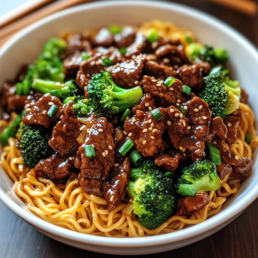 Kolay Yapışkan Sığır Etli Noodle